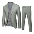 thumbnail image 1 of sususu Lightweight Blazer Men,Mens Slim Fit Suit,Modern Slim Fit Three Piece Suit Jacket Set for Business Attire and formal Wedding Party Events, 1 of 4
