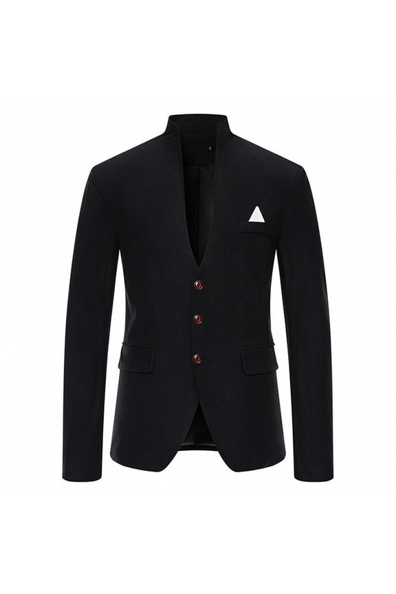 Lightweight Blazer,Mens Jackets Casual Stylish,Modern Stand Collar Casual for Spring Autumn Seasons Solid Color Fashion Jacket