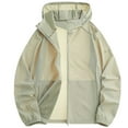 thumbnail image 1 of sususu Long Rain Jackets For Men,Lightweight Sun Jacket Summer Outdoor Hooded Windbreaker Casual Slim Fit Zipper Sportswear,OTHER,L, 1 of 5