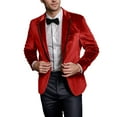 thumbnail image 1 of sususu Men Blazer Jacket Slim Fit,2 Piece Suit for Men,formal Tuxedo Jacket for Wedding Ceremonies and With Classic Button Front Design and Tailored Fit for Elegant Style, 1 of 5