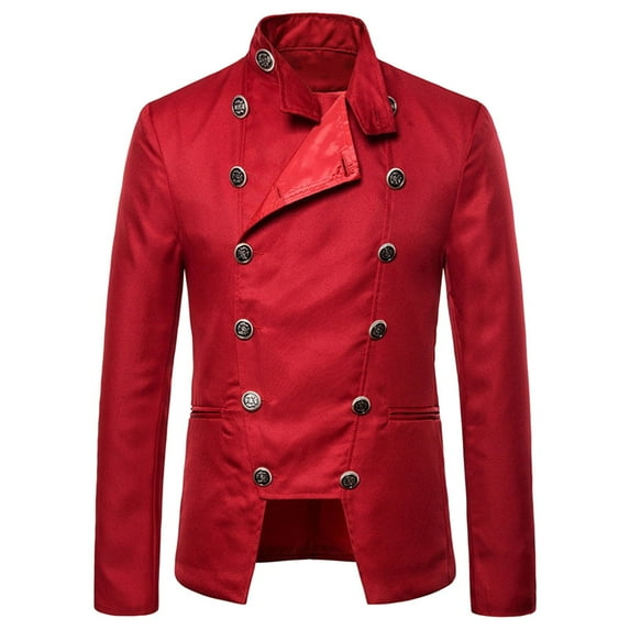 sususu Men Blazer Jacket Slim Fit,Mens Suit Jacket,Double Suit Jacket for Wedding Stage Performance and formal Events