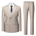 thumbnail image 1 of sususu Men Blazer,Men's Clothing Sets,Modern Double Two Piece Suit Set With Matching Trousers for Business Wedding and formal Events, 1 of 3