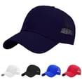 thumbnail image 1 of sususu Men'S Hats Classic Structured Trucker Hat Adjustable Snapback Baseball Cap Six Panel Design Navy, 1 of 4