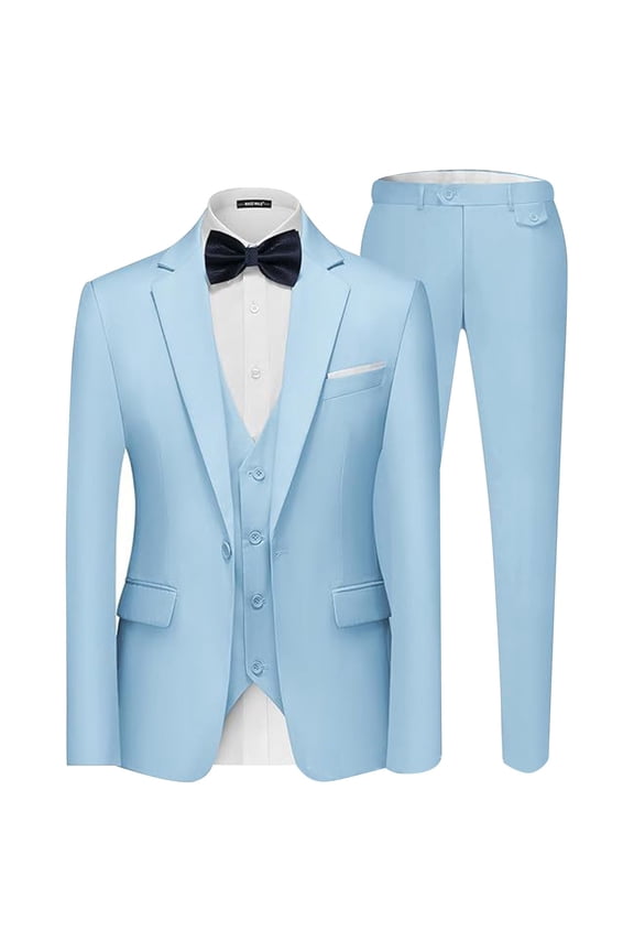 Men Suit Jacket Blazer,Black Suits for Men,Classic Slim Fit Vest and Trousers Set formal Wear for Wedding Banquet Business Events and Attire