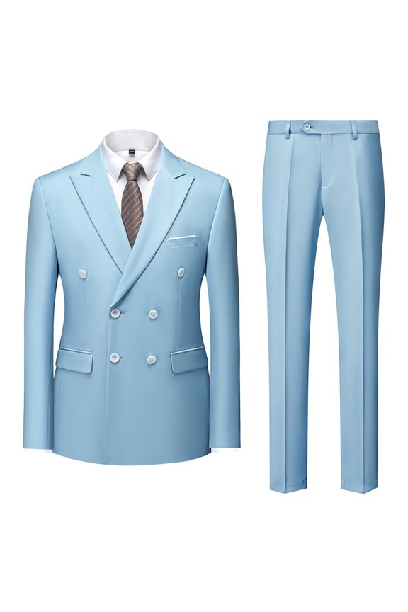 Men Suit Jacket Blazer,Mens Outfits,Modern Double Two Piece Suit Set With Matching Trousers for Business Wedding and formal Events