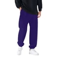 thumbnail image 1 of sususu Men Travel Pants Cotton,Men's Elastic Joggers Soft Warm Winter Trousers Relaxed Fit Outdoor Sports Comfortable Casual Pants,Purple,XL, 1 of 4