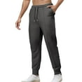 thumbnail image 1 of sususu Men Travel Pants Pockets,Men's Everyday Casual Jogger Pants Lightweight Athletic Drawstring Trousers Comfortable Loose Fit Running Wear Versatile Solid Design,GY2,XXXL, 1 of 6
