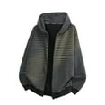 thumbnail image 1 of sususu Men's Hoodies Pullover 3Xl Striped Hooded Zip Up Sweatshirt Lined Casual Pullover Jacket Lightweight Athletic Outdoor Sportswear Hoodie,Black,M, 1 of 2