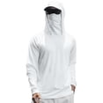 thumbnail image 1 of sususu Men's Rash Guard Shirts Hooded Loose Fit Jacket Long Sleeve Outdoor White M, 1 of 3
