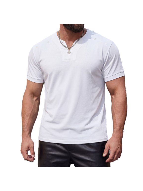 Men's Shirts , Men's Undershirts , 2026 Summer Men's Casual Long Sleeve V-Neck Tee Solid Color Lightweight Top for Layering and Outerwear