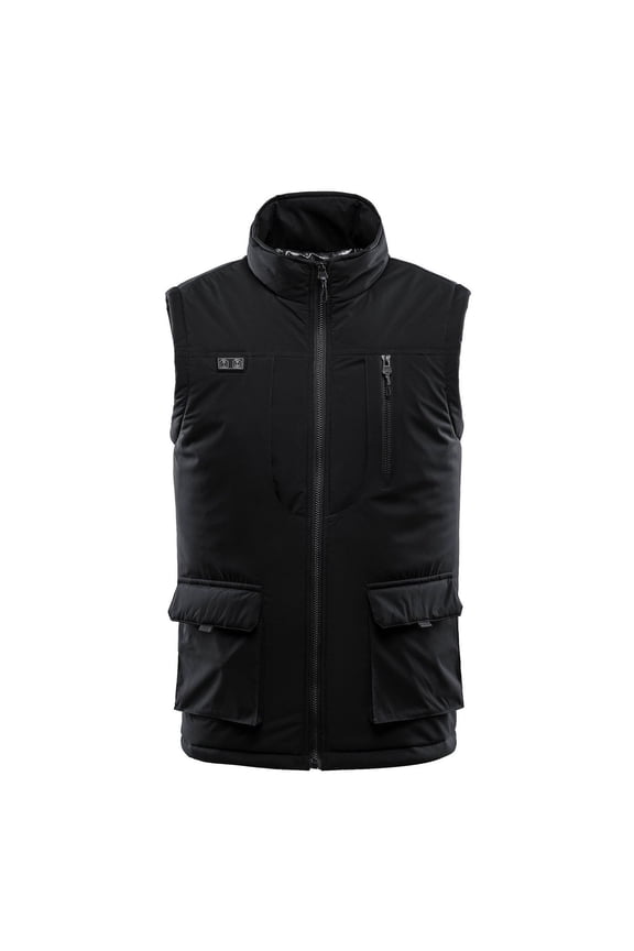 Men's Smart Heated Vest with USB Charging Advanced 11 Warming Technology for Outdoor Winter Activities - Black