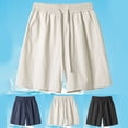thumbnail image 1 of sususu Mens Basketball Shorts with Pockets Lightweight Loose Fit Athletic Shorts Mesh Gym Shorts for Men Beige XL, 1 of 5