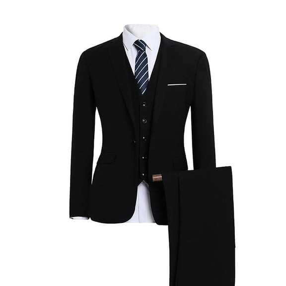 sususu Mens Black Casual Blazer,Teen Suits for Young Men,Elegant Four Piece formal Suit Set Featuring Slim Fit Button With Matching Shirt Pants and Tie for Party Events