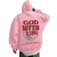 thumbnail image 1 of sususu Mens Black Hoodie Graphic Printed Hoodie For Everyday Wear Casual Sweatshirt For Comfort And Style For Sports And Leisure Activities,Pink,S, 1 of 6
