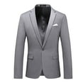 thumbnail image 1 of sususu Mens Casual Blazer Jacket,Brown Suits for Men,Modern Business Casual Button Suit Jacket Solid Color Slim Fit for Wear and formal Events, 1 of 2