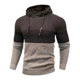 thumbnail image 1 of sususu Mens Hoodies Pullover 4Xl Fall Winter Long Sleeved Hooded Colour Blocked Sporty Casual Style Sweatshirt,Grey,M, 1 of 3