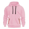 thumbnail image 1 of sususu Mens Hoodies Pullover Hoodies For Fashion Novelty Hoodie Long Sleeve Casual Loose Fit Heavyweight Hooded Sweatshirt With Pocket,Pink,M, 1 of 3