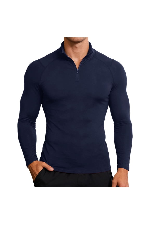 Mens Shirts , Men Clothing , High Performance Compression Long Sleeve Athletic Shirt for Men with Superior Elasticity Training Workout Top