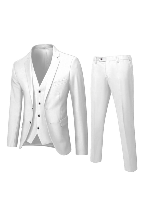 Mens Sport Coat Blazer,Suits for Men Regular Fit,Elegant Modern Three Piece Suit Set for Business formal Wedding and With Tailored Vest Trousers