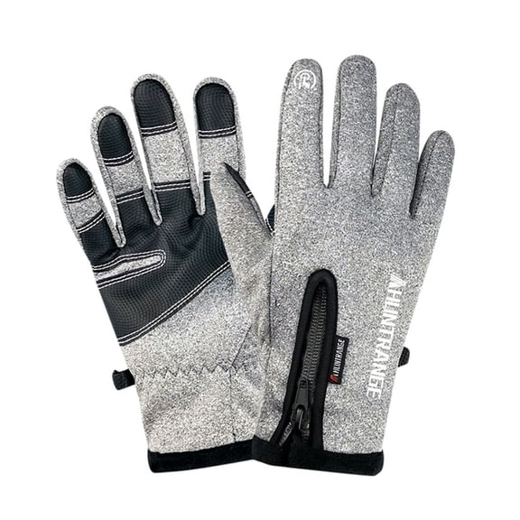 sususu Mens Winter Gloves,Unisex Winter Ski Gloves Touchscreen Compatible Windproof Lined With Zipper Warm and Insulated