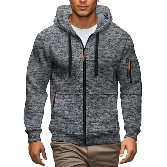 sususu Motorcycle Jacket Men Winter ,Hooded Zip Up Casual Jacket Outdoor Lightweight Athletic Sportswear Coat For Streetwear Fashion,Light Gray,XXXL