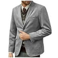thumbnail image 1 of sususu Packable Blazer Men,Mens Suit Set,Business Casual Tailored Solid Color Suit Jacket for Wear and formal Events With Modern Fit Design, 1 of 7