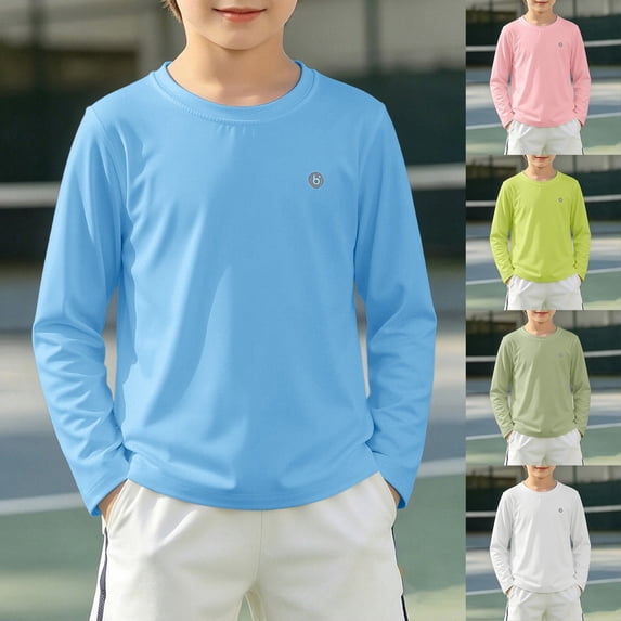 sususu Rash Guard for Boys Boys UPF 50+ Swim Shirt Long Sleeve,UV Sun Protection Rash Guard, Youth Kids SPF Water Shirts for Beach Surf Light Green 10-11 Years