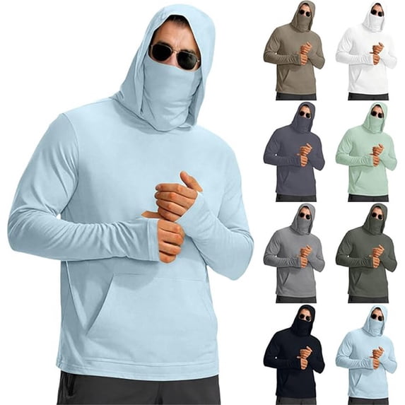 sususu Rash Guard Hooded Lightweight T Shirts Long Sleeve Running Athletic Outdoor GN2 XXXL