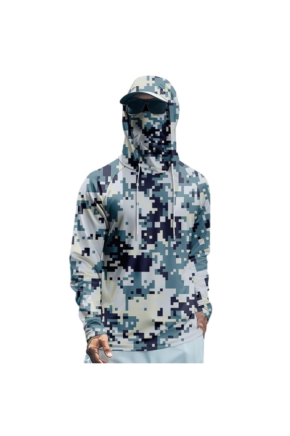 Rash Guard Hooded Quick Dry Jacket Long Sleeve Running Camouflage XXXL