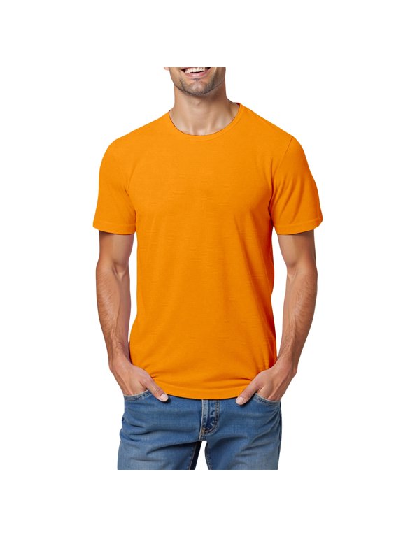 Shirts for Men Short Sleeve , Men's Undershirts , Men's Casual Short Sleeve Crew Neck T-Shirt For Summer Outdoor Sports Loose Fit Breathable Workout Training Tee