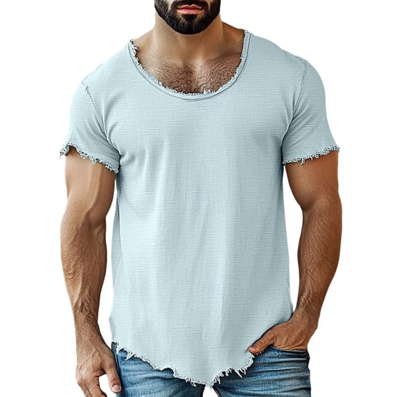 sususu Shirts for Men , Mens Clothes , Men's Crew Neck Tee Shirt Soft Breathable Everyday Casual Comfort Wear