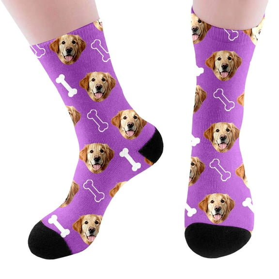 sususu Socks for Knee High Boots,Personalised Socks With Photo Socks With Face Socks Print Photo Personalised Socks for Christmas Birthday