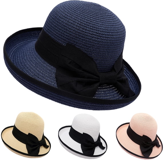 sususu Sun Protection Hat , Summer Accessories , Spring Hats for Women Stylish Summer Women's Wide Brim Raffia Sun Hat Featuring Adjustable Chin Strap For Beach Travel And Outdoor Sun Khaki
