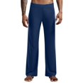 thumbnail image 1 of sususu Sweatpants For Men Tall,Men's Lightweight Breathable Soft Stretch Yoga Pants with Drawstring Waist and Elastic for Home Wear Comfort,Navy,L, 1 of 7