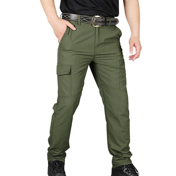 sususu Sweatpants for Men Big And Tall,Men's Quick-Dry Outdoor Mountaineering Casual Trousers with Stretch Fabric for Sports and Work Activities - Green