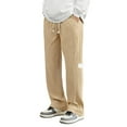 thumbnail image 1 of sususu Sweatpants Men Cotton,Men's Casual Corduroy Trousers Straight Leg Comfortable Fashion Versatile Daily Wear,Khaki,XL, 1 of 7