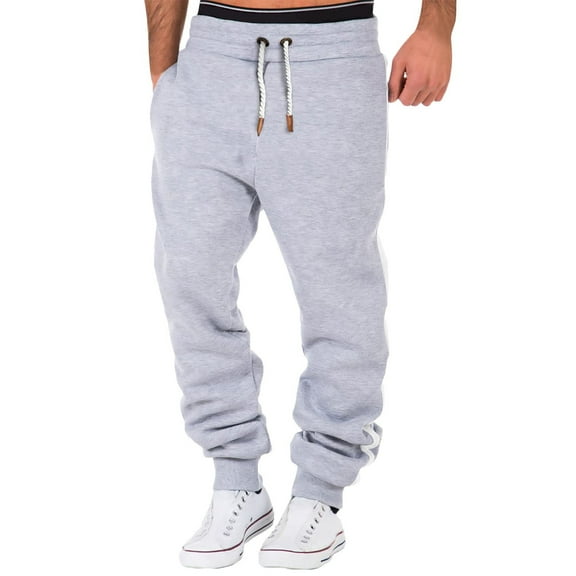 sususu Sweatpants Men Cotton,Men's Casual Pants Slim Fit Design For Everyday Wear Comfortable Stretch Fabric Versatile Fall Winter Style Easy Outerwear Pairing,GY1,XL