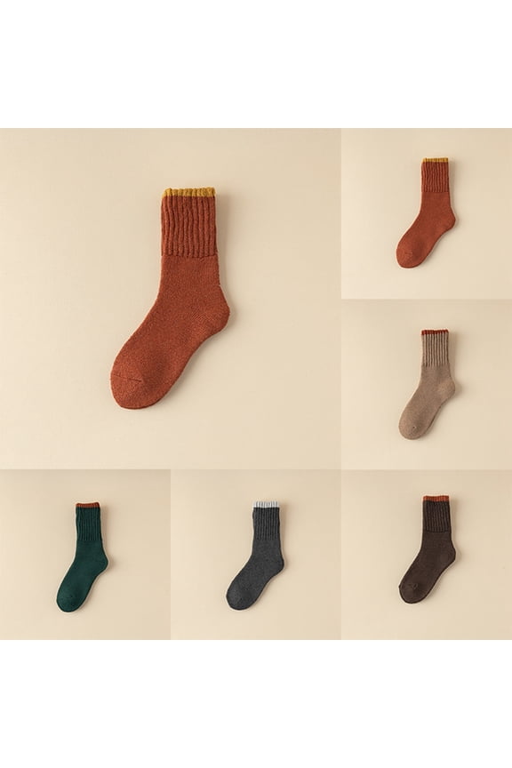 Thermal Socks for Women,Women'S Boot Socks Winter Solid Color Thick Thermal Socks