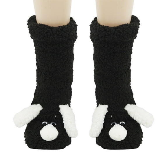 sususu Thick Winter Socks,Soft Thermal Crew Socks for Home Sleeping And Winter Comfort Floor Traction Fuzzy Lined Warmth