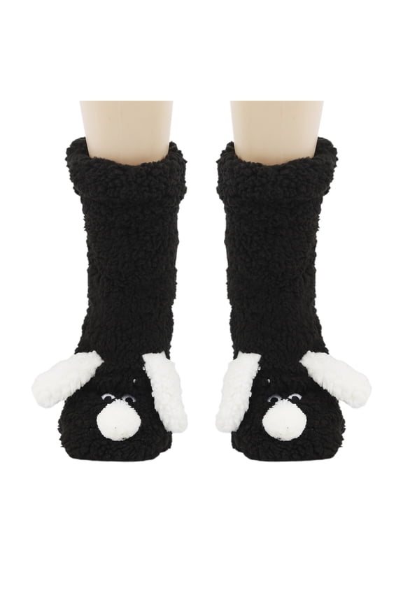 Thick Winter Socks,Soft Thermal Crew Socks for Home Sleeping And Winter Comfort Floor Traction Fuzzy Lined Warmth