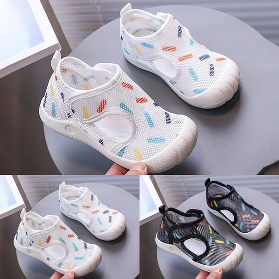 sususu Toddle Sandals Baby Water Shoes Girls Boys Sandal Barefoot Kids Sandals Lightweight Kids Breathable Sneakers Shoes for Walking Running Black 4.5-5 Years