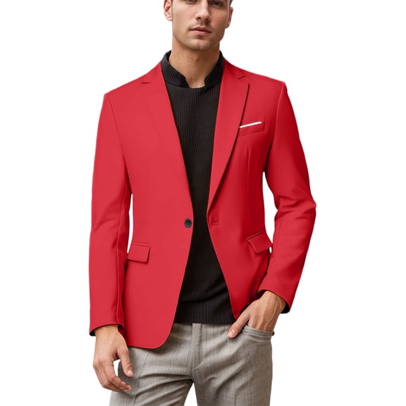 sususu Travel Blazer Men,Men's Suits Regular Fit,Modern Slim Fit Button for formal Events and Business Attire With Contemporary Tailored Design