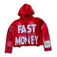 thumbnail image 1 of sususu Warm Hoodies for Men Fall Winter Fashionable Letter Printing Loose Large Size Hooded Sweatshirt,Red,M, 1 of 2