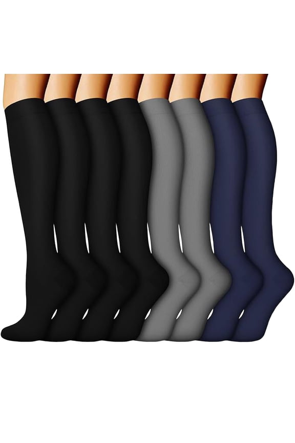 Warm Socks for Women,8Pc Long Compression Socks Leggings Long Running Compression Socks Outdoor Sports Socks