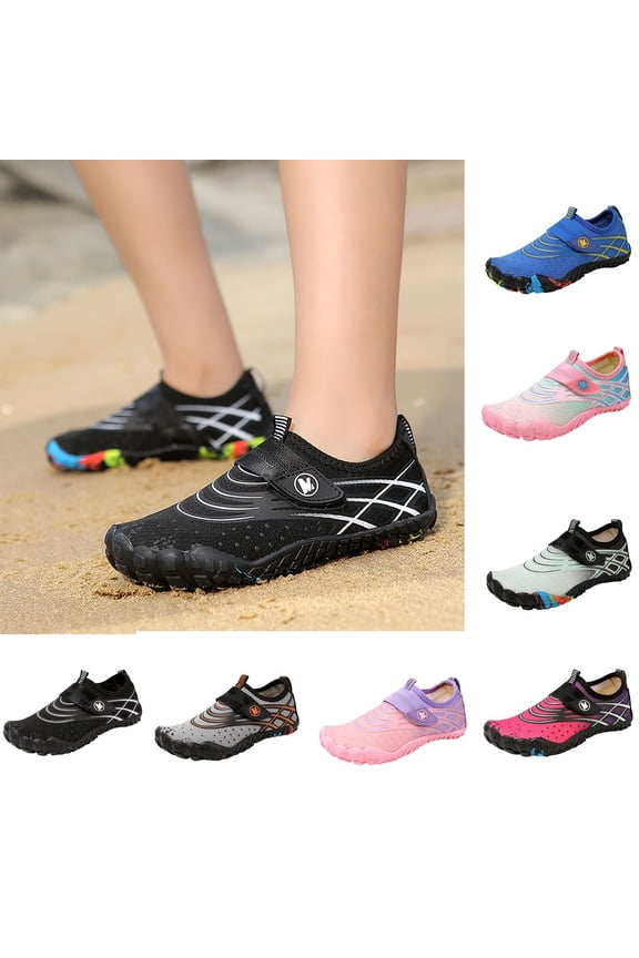 Water Shoes for Boys Girls River Shoes Adult Swim Beach Lake Pool Aqua Socks Barefoot Quick-Drying for Hiking Surfing Kayaking Cruise Ship Pink 8-9 Years