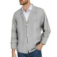 thumbnail image 1 of sususu Winter Blazer for Men,Gray Suit for Men,Linen Suit Jacket Lightweight Smart Casual Sport Coat for Spring and Summer Wear With Breathable Comfort Design, 1 of 5