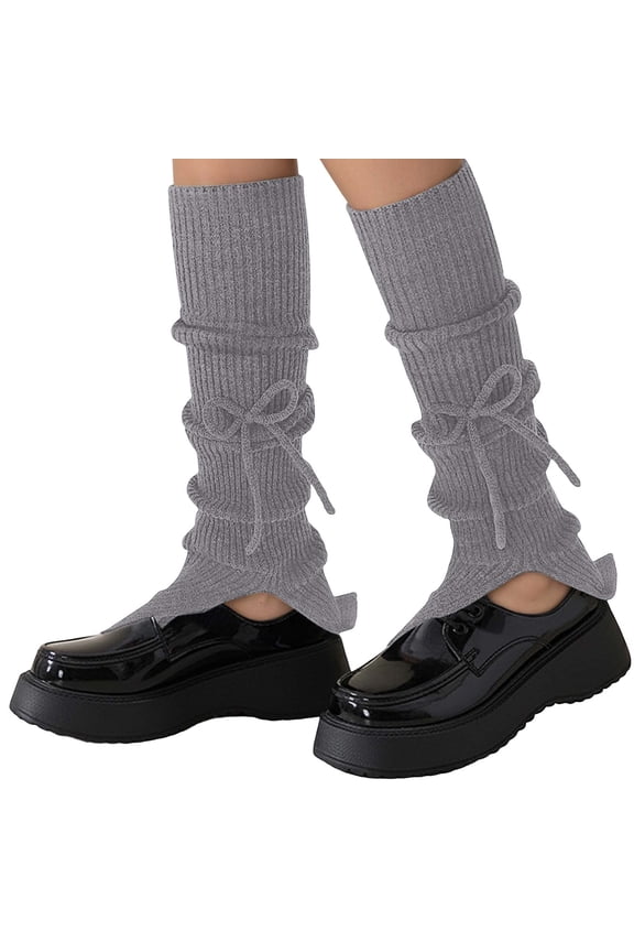 Winter Socks,Knitted Over The Knee Socks Fall Winter Leg Warmers With Bow Detail Soft Stretchy Thigh High Stockings for Daily Comfort And Warmth