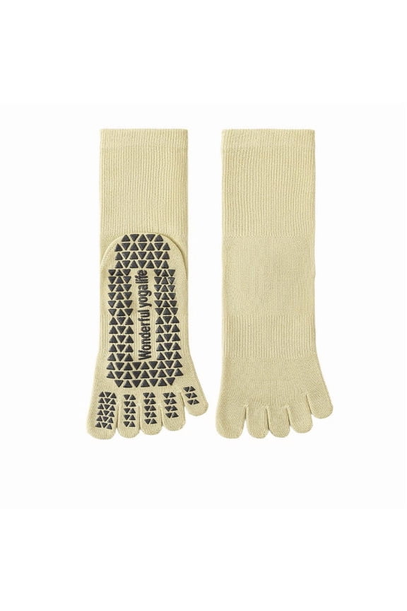Women Long Socks,Grip Toe Socks for Indoor Workouts Yoga Dance And Fitness Activities
