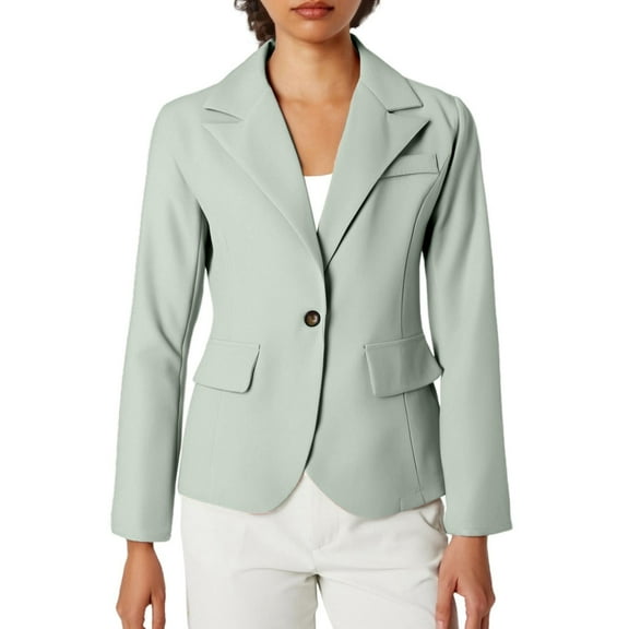 sususu Womens Blazer,Coats for Women,Elegant Long Sleeve Solid Cardigan for Suit Jackets with Comfortable Stretch Fabric and Modern Tailored Fit - Green