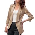 thumbnail image 1 of sususu Womens Blazers for Work,Sweater Blazer for Women 2025,Plus Size Lightweight Long Sleeve Open Front Business Casual Jacket for Everyday Wear - Khaki, 1 of 5